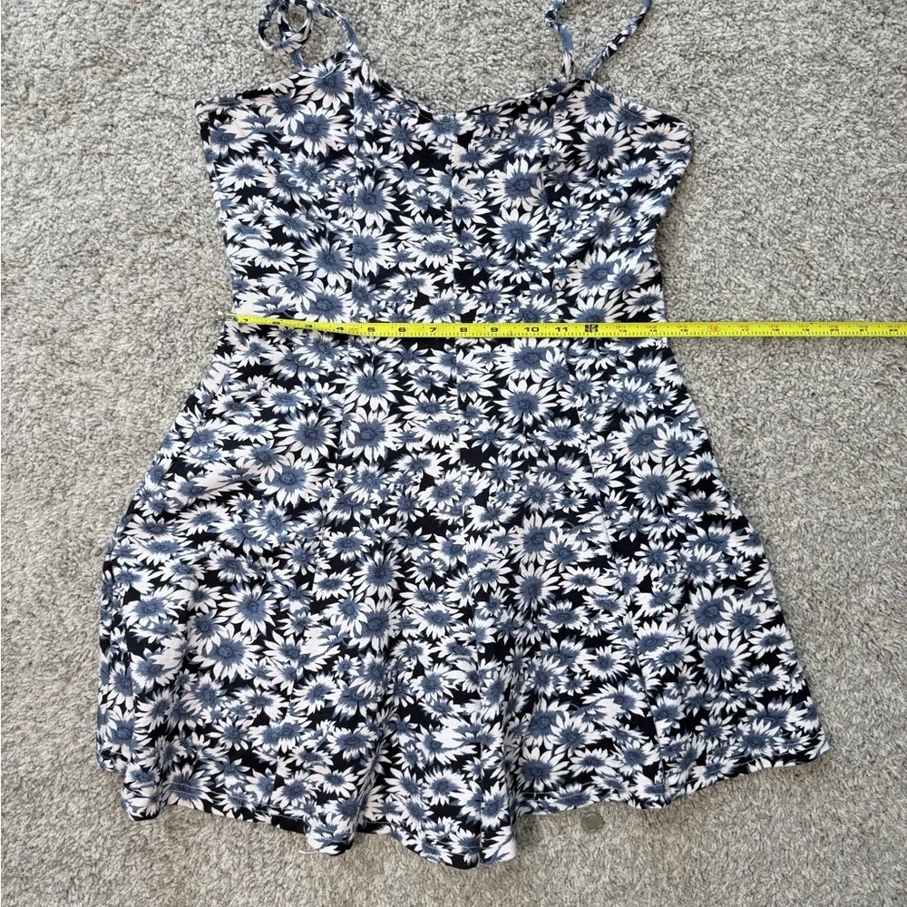 Vintage Daisy Floral Skort Dress Spaghetti Strap Made in USA Size L - Picture 5 of 7